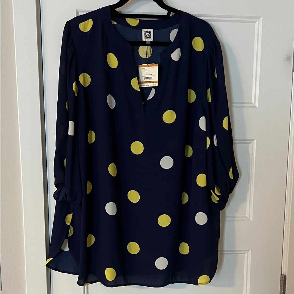 Anne Klein Polka Dot Women's Top NWT